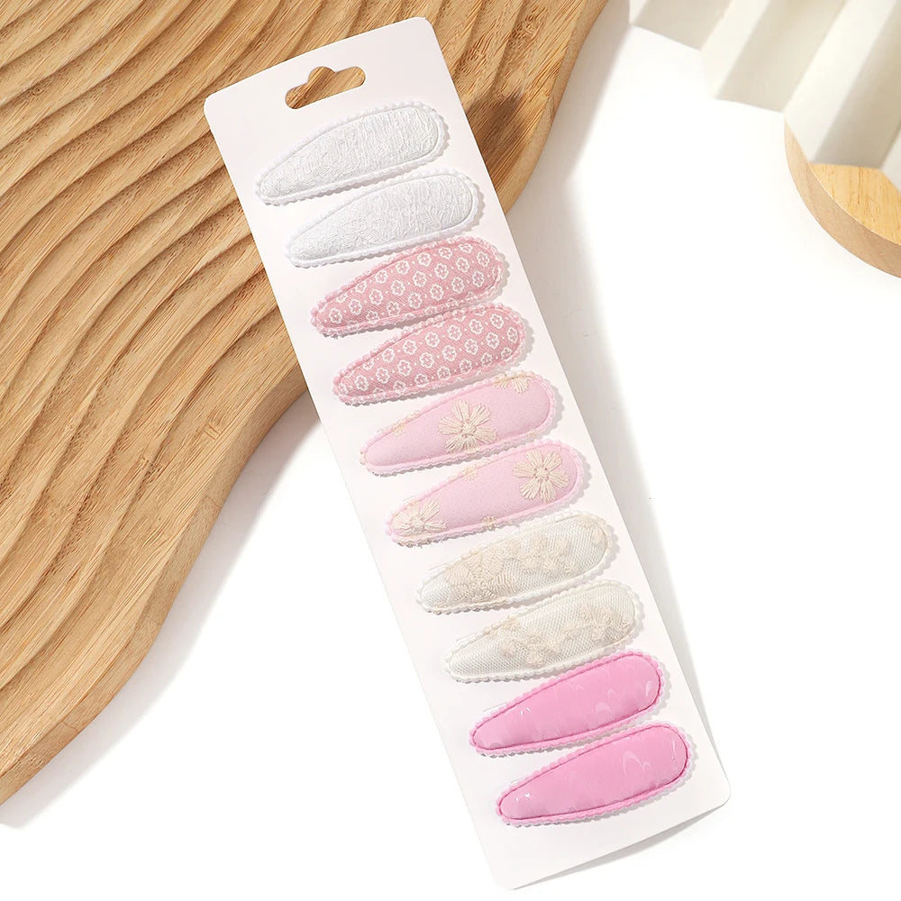 10 Pcs Cotton Alloy Hair Clips for Kids - Smarsty