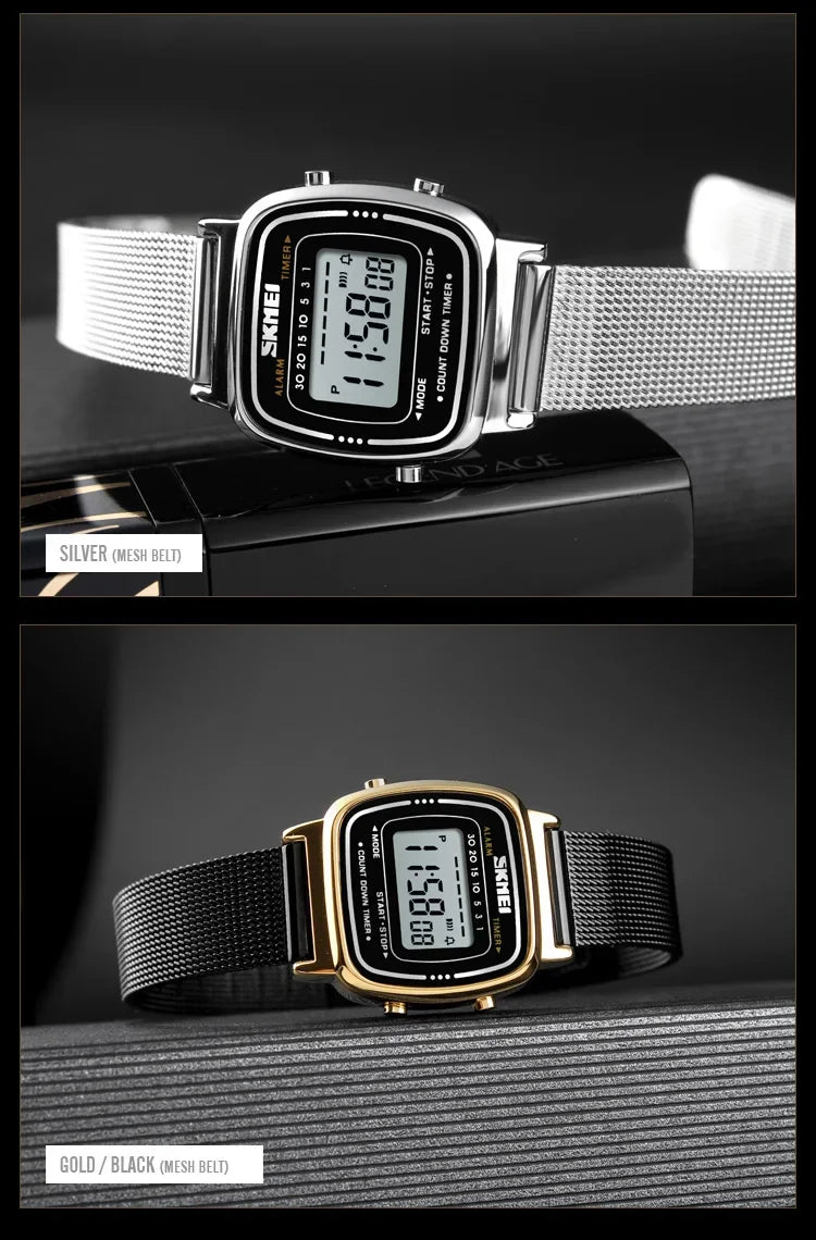 SKMEI 1901 Luxury Waterproof Digital Women's Watch - Smarsty