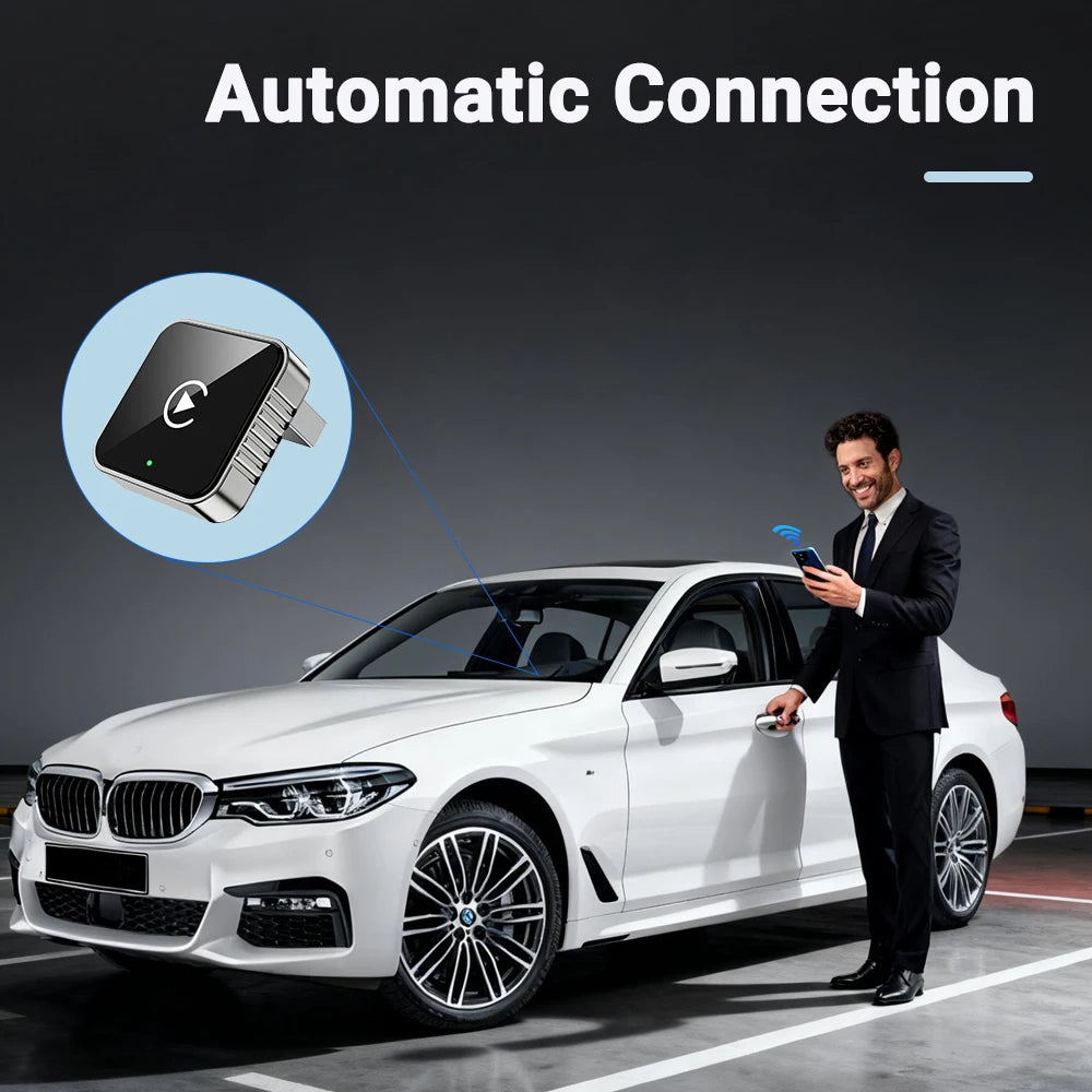 New Super Mini Carplay AI Box Wired to Wireless CarPlay/Android Auto 2in1 Box 5GHz WiFi5 for 99% Original Wired CarPlay/Auto Car - Smarsty