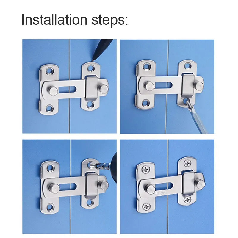 Sliding Barn Door Latch Sliding Right Angle Door Latch Door Bolt Wine Cooler Closet Window Door Latch Plug Baby Safety Latch - Smarsty