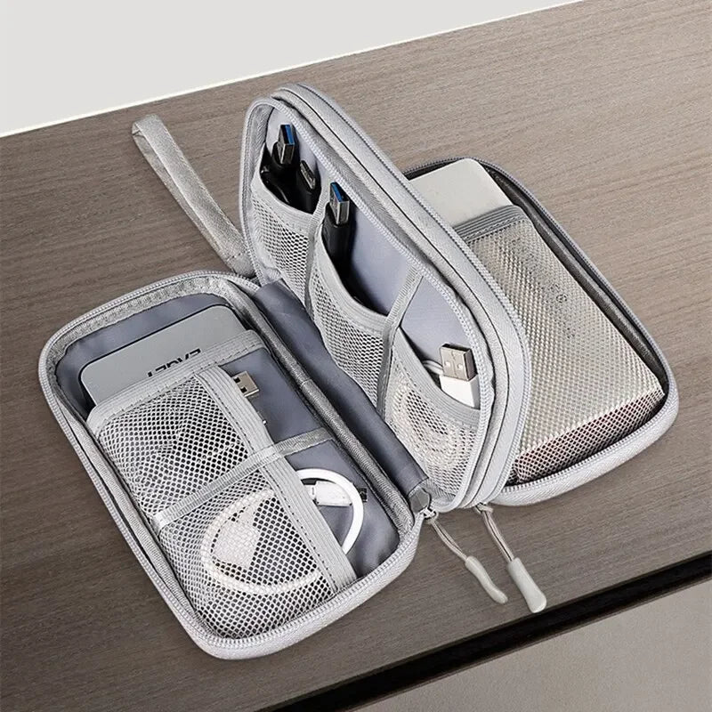 Portable Travel Cable Organizer Bag With Multi Layer - Smarsty