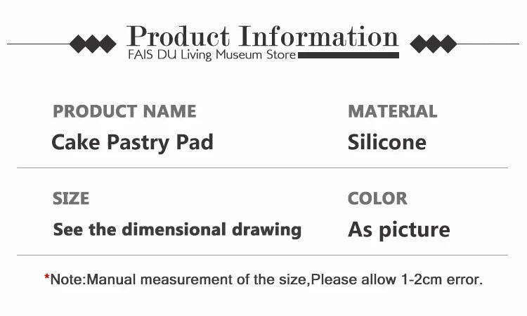 FAIS DU Non-Stick Cake Turntable with Silicone Mat - Smarsty