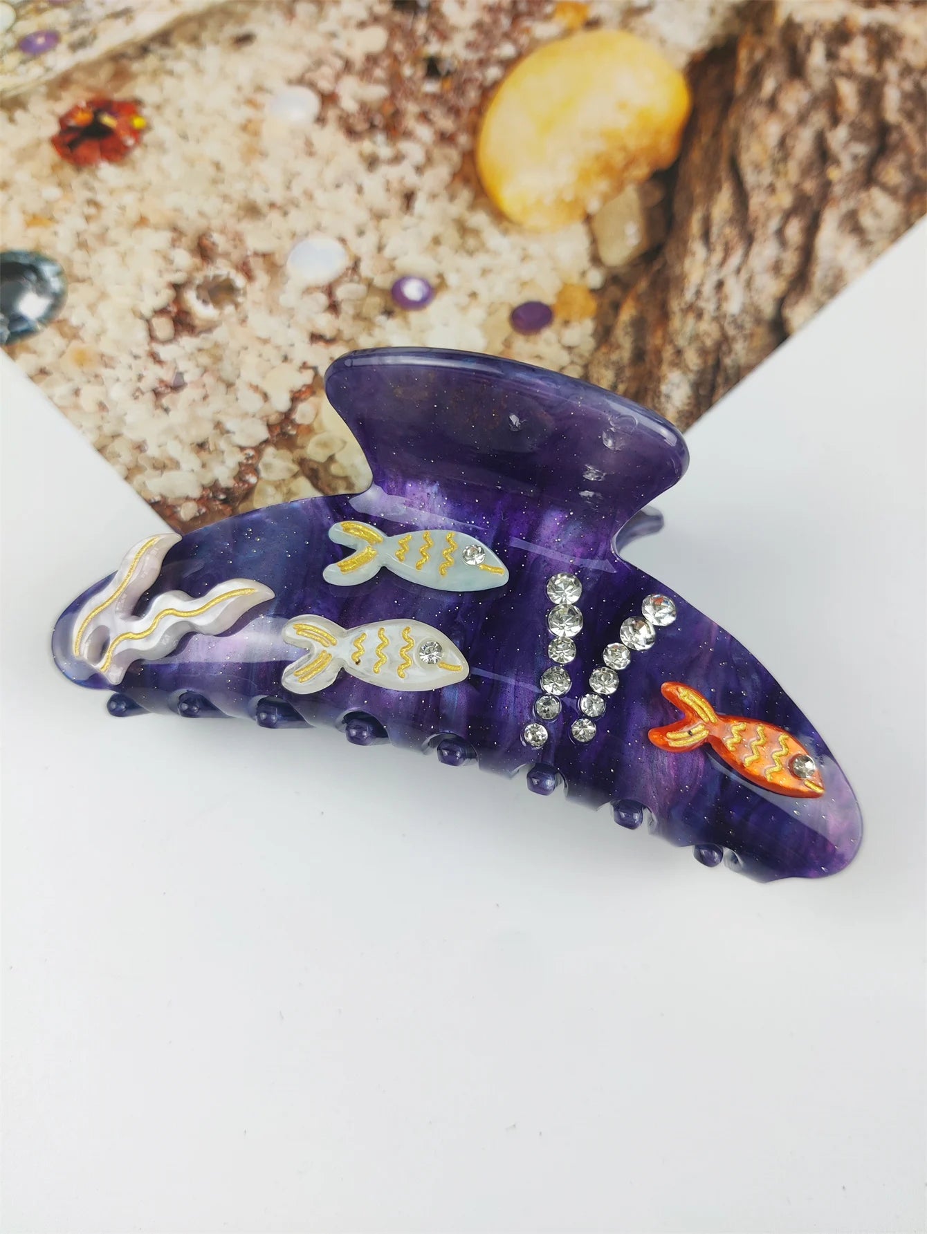 Handmade Large Sea Hair Claw Clips Acetate Beach Starfish - Smarsty