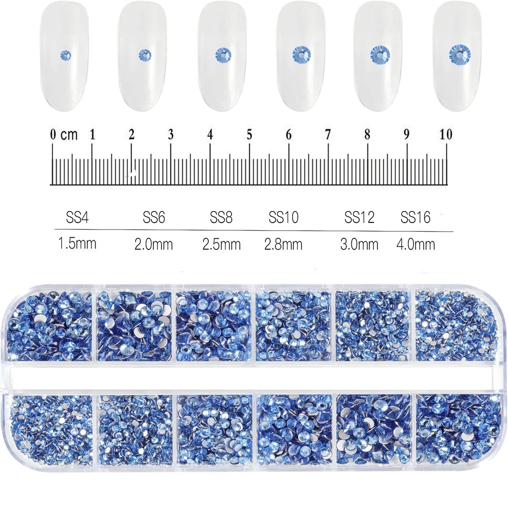Mixed Nail Rhinestones with Shiny Clear Colors for Stunning Nail Art - Smarsty