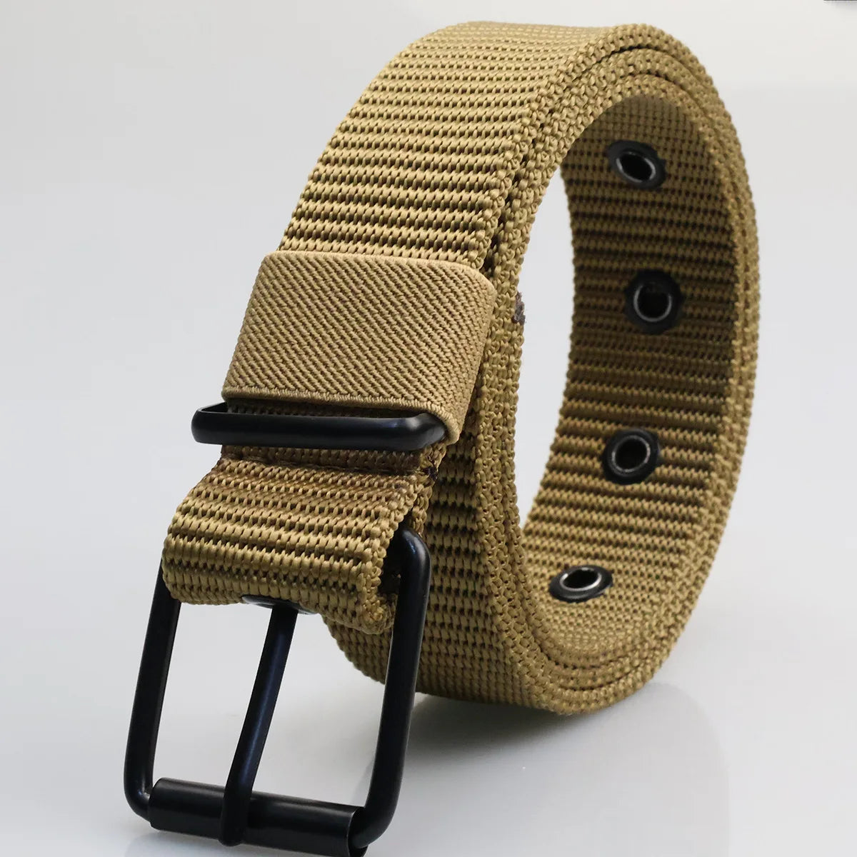 Men's Canvas Belt With Porous Pin Buckle Durable Fashion Accessory - Smarsty