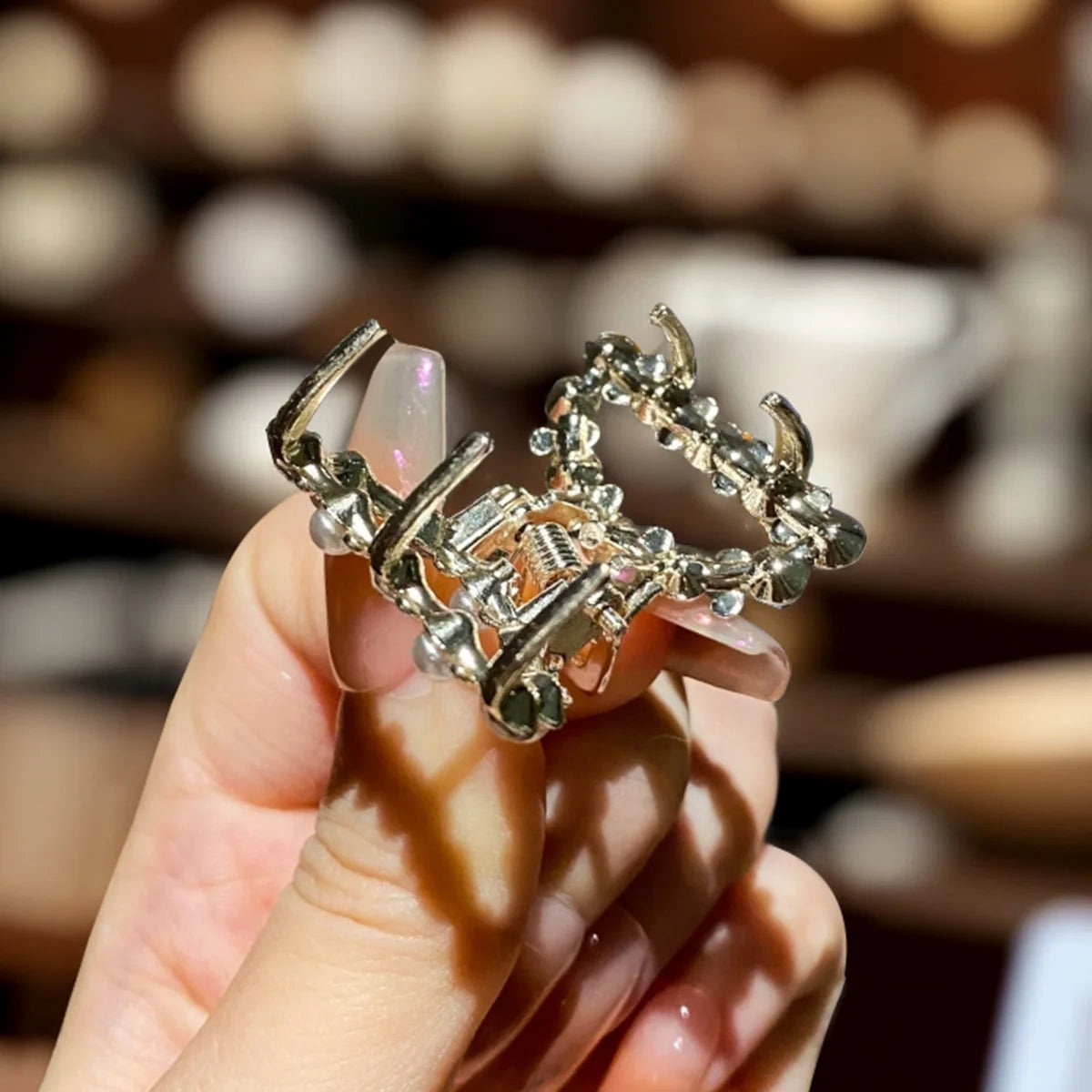 Fashionable Alloy Rhinestone Hair Clips for Women - Smarsty