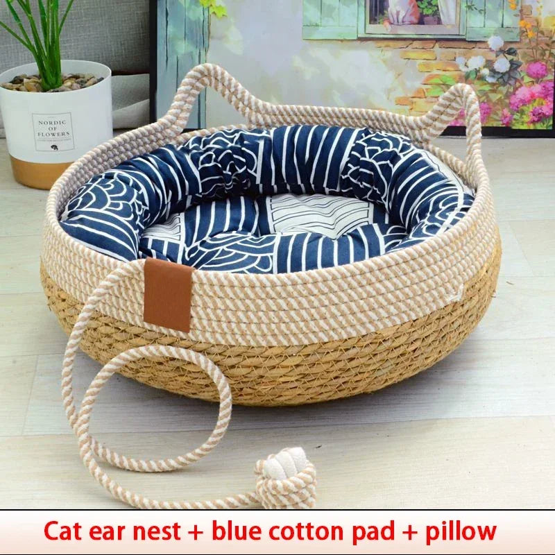 Breathable Summer Cat Bed with Removable Cover - Smarsty
