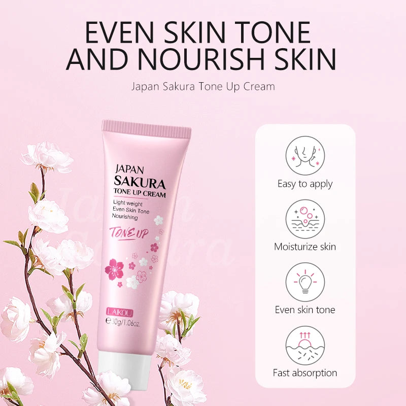 LAIKOU Japan Sakura Skincare Set Moisturizing Anti-Aging Kit Wrinkle Smoothing Radiance Boosting Facial Kit Gift Set - Smarsty