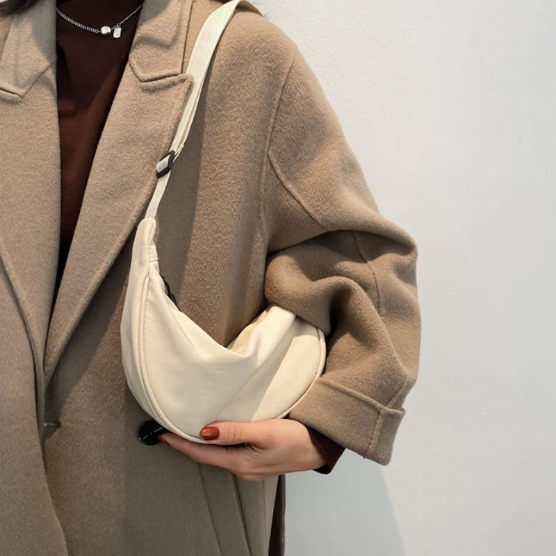 Soft Nylon Crossbody Bag For Women With Laptop Compartment - Smarsty