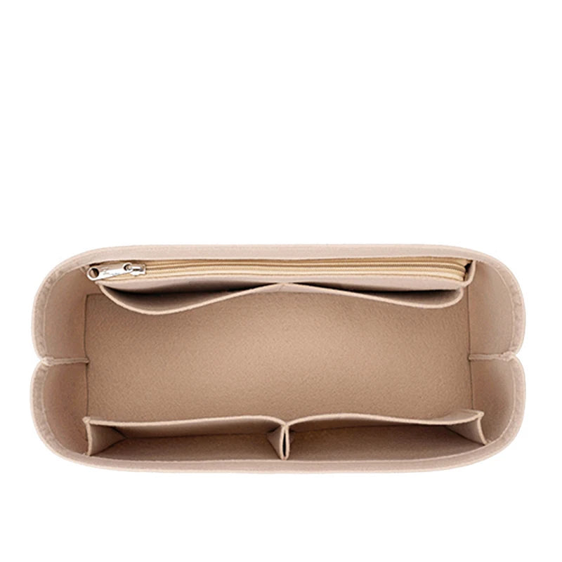Felt Cosmetic Organizer For Luxury Handbags With Zipper - Smarsty
