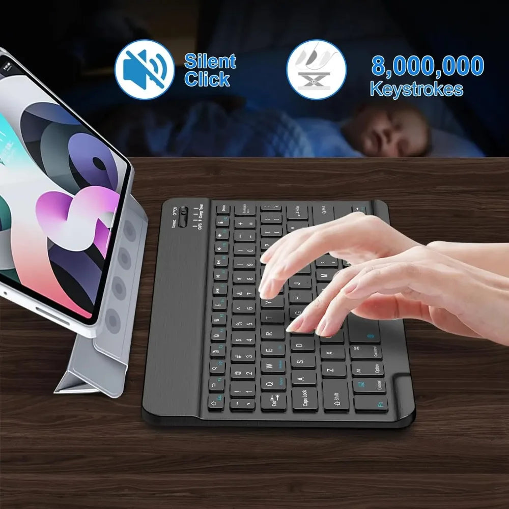 Bluetooth Keyboard for iPad 10th Generation iPad Pro 13 12 11 10 9 8 7 Inch iPad Air 13 11th iPad Mini Samsung Xiaomi Tablets - Smarsty