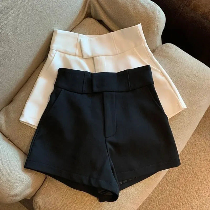 Women Shorts T2 Black Shorts Women Harajuku Elegance High Waisted Shorts A Line Slim Casual Hot Girl Straight Pants Sexy - Smarsty