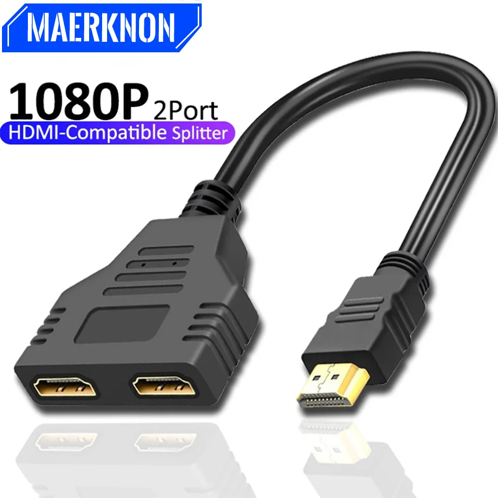 HD 1080P HDMI Splitter Dual Port Adapter for TV - Smarsty