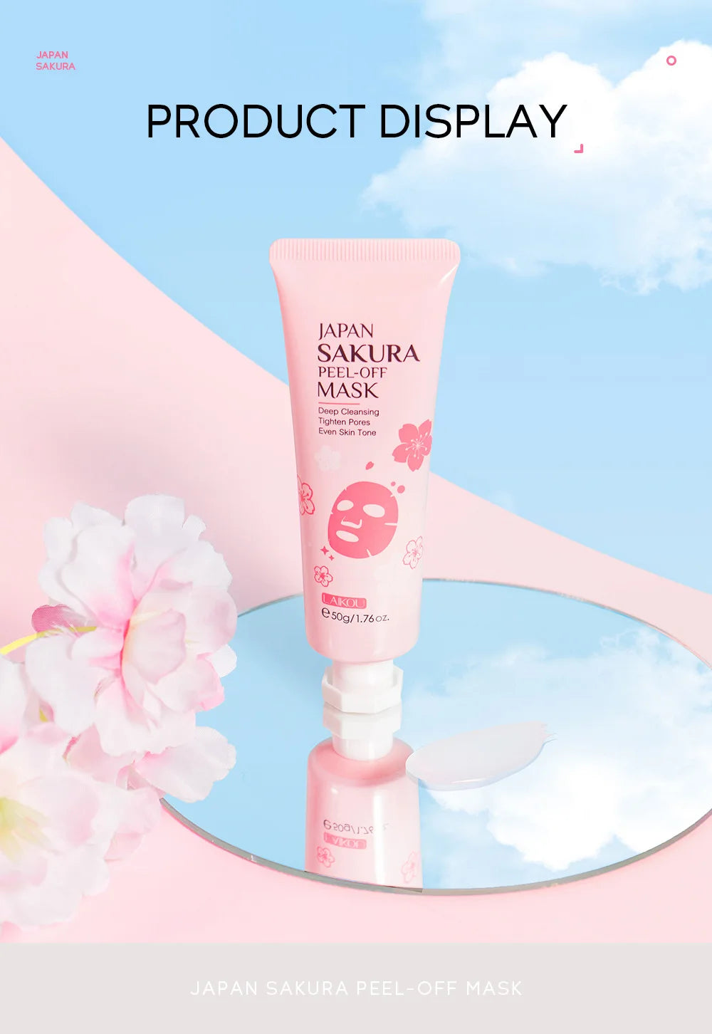 24K Gold Sakura Peeling Face Mask for Anti Aging - Smarsty