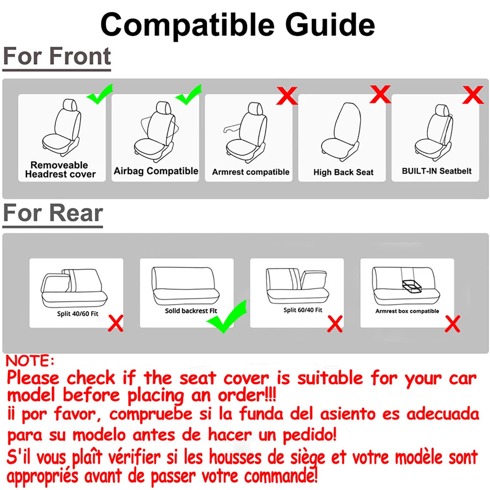 Universal Car Seat Covers Four Seasons Protection Polyester - Smarsty