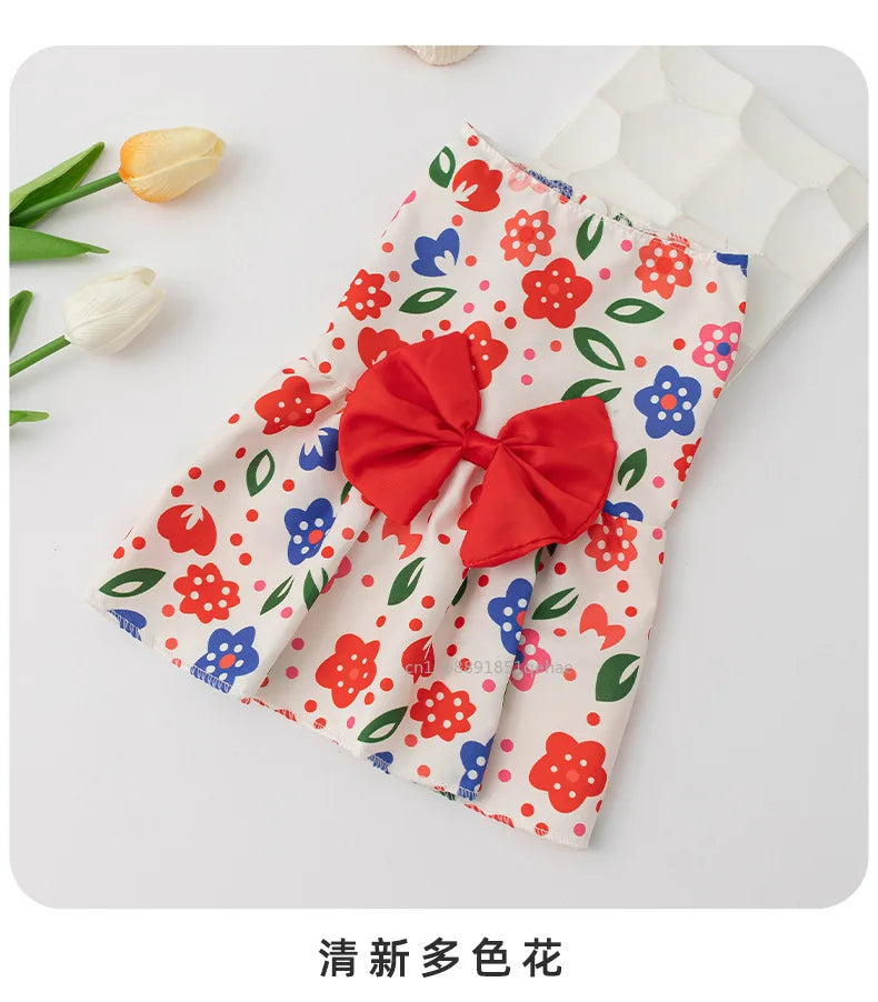 Small Dog Flower Princess Dress for Summer Fun - Smarsty