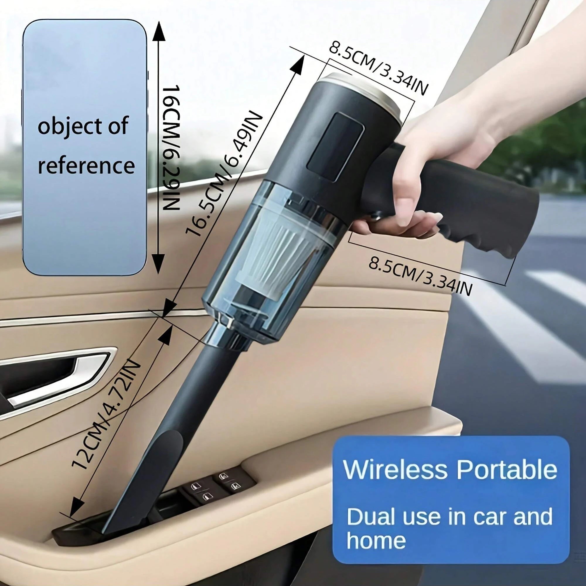 3 In 1 Integrated Suction And Blowing Vacuum Combination Vacuum Cleaner USB Charging Small Car Household Vacuum Cleaner - Smarsty