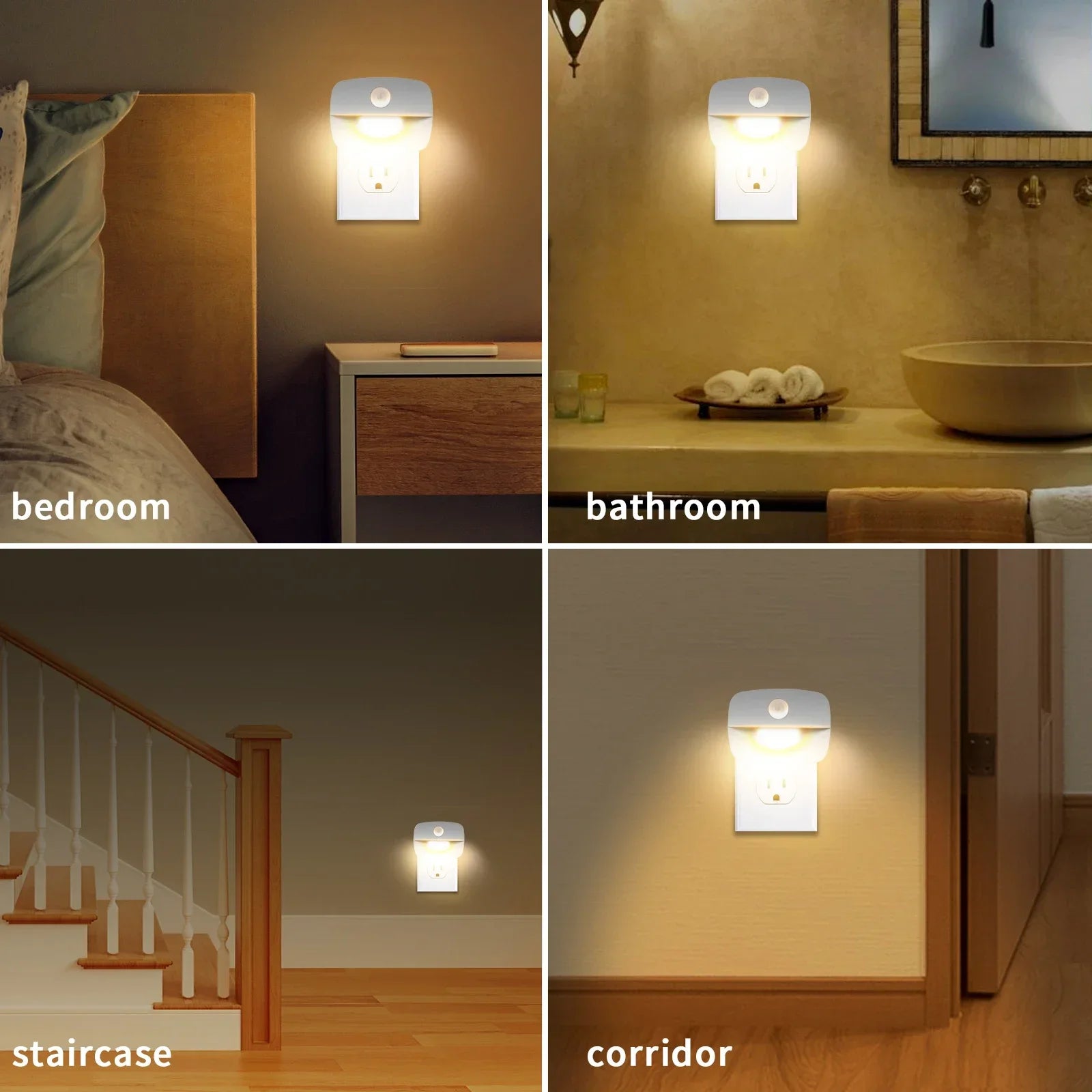 Motion Sensor LED Night Light for Bedrooms and Hallways - Smarsty