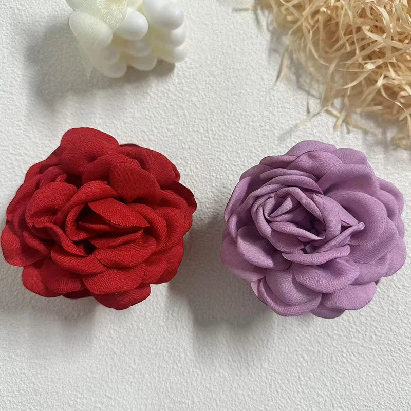 Elegant Rose Hair Clip For Women Secure Back Hair Style - Smarsty