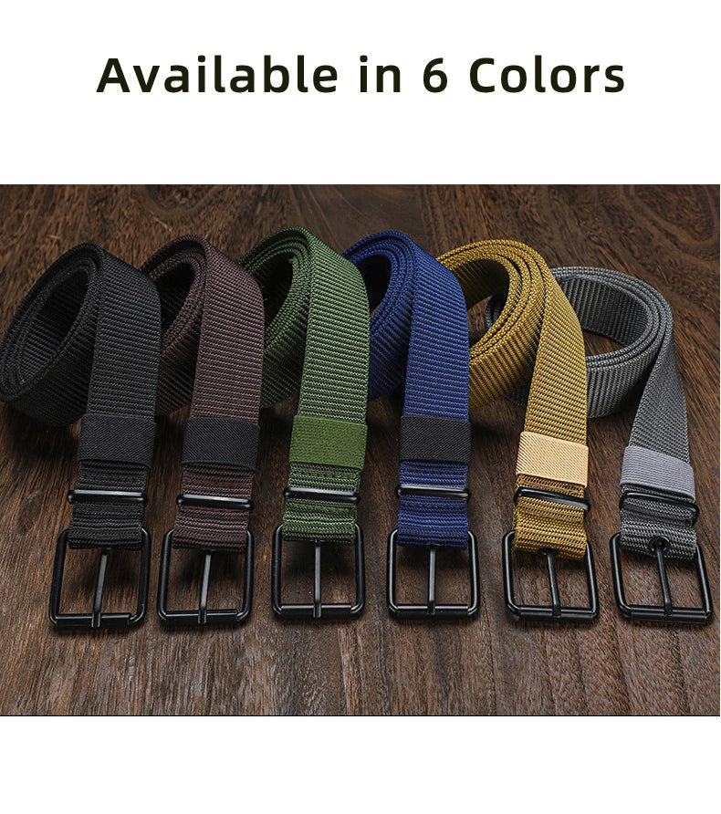 Unisex Canvas Belt Durable Outdoor Sports Pin Buckle - Smarsty