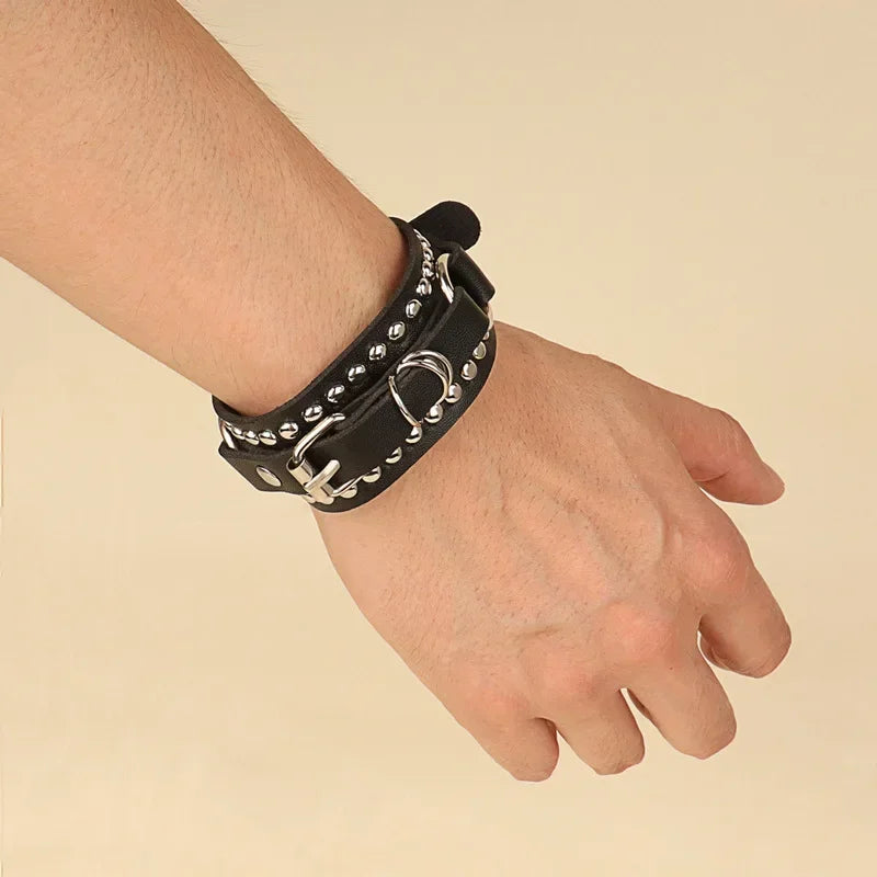 Punk Hip Hop Leather Skull Bracelet for Unisex Fashion - Smarsty
