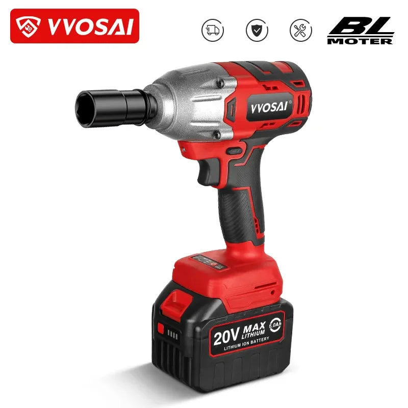 Cordless Electric Wrench 600N.m High Torque Power Tool - Smarsty
