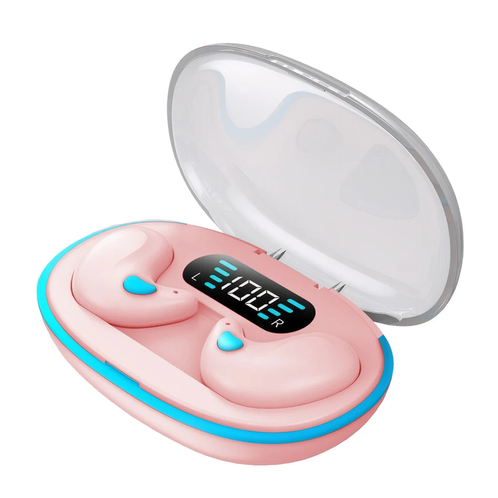 BT 5.3 Invisible Sleep Earphones Touch Control Sense-Free Micro Sleep Earbuds IPX5 Waterproof Open Ear Headsets for Better Sleep
