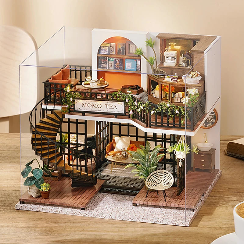 Doll House Handmade 3D Puzzle Making Building Model Kit Production And Assembly Room Toys Wooden Crafts DollHouse Birthday Gifts by Smarsty