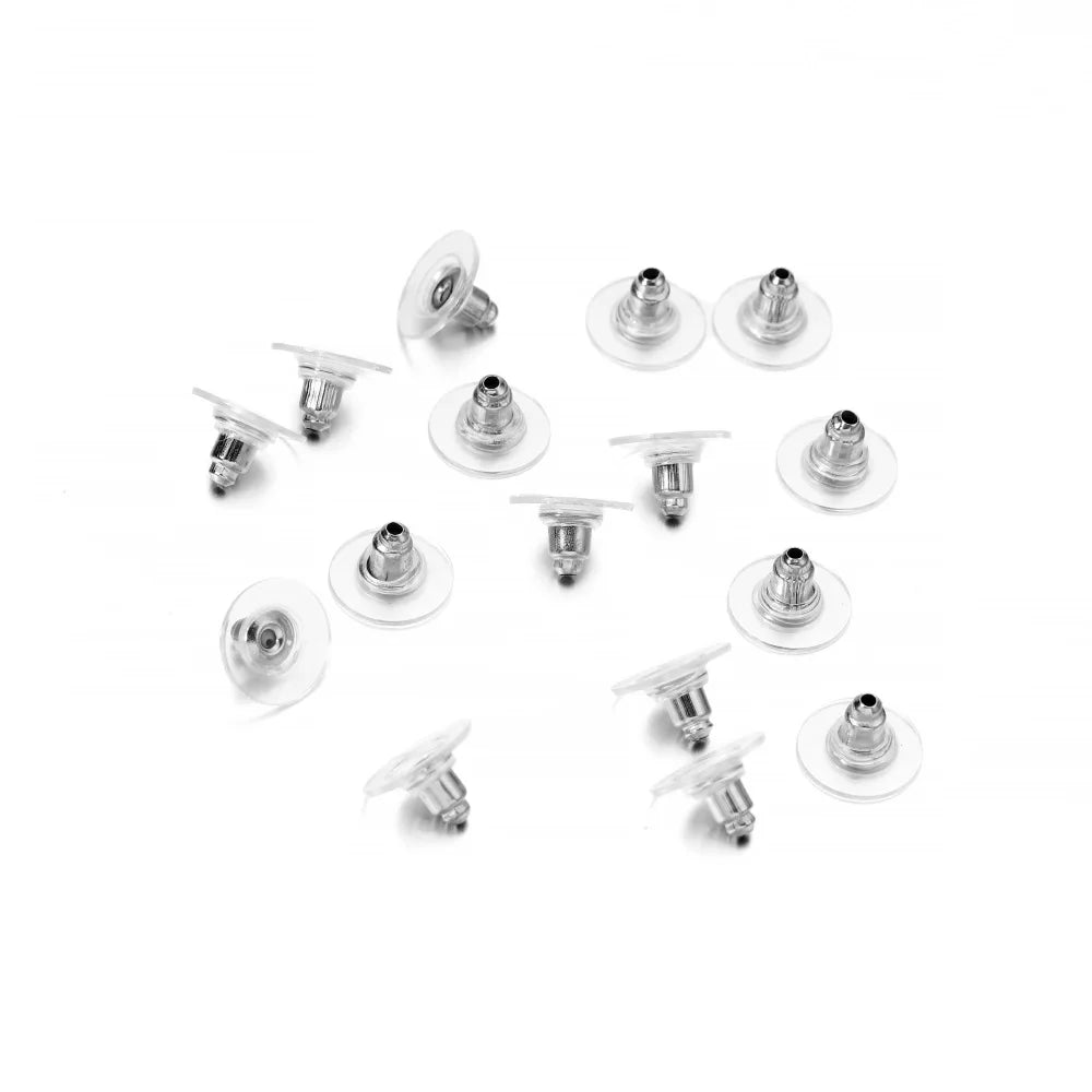 100Pcs Rubber Earring Backs Secure Silicone Stud Nuts - Smarsty