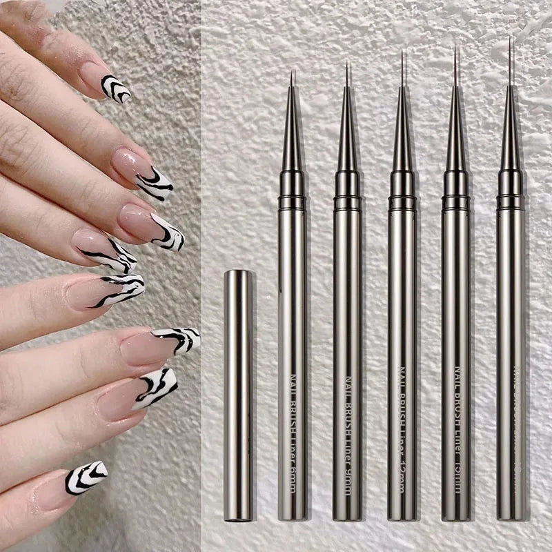 5PCS Nail Art Liner Brushes for Precision Manicure Designs - Smarsty