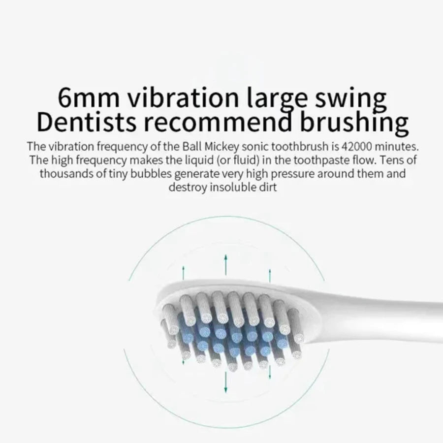 Electric Ultrasonic Toothbrush with Six Speed Modes - Smarsty