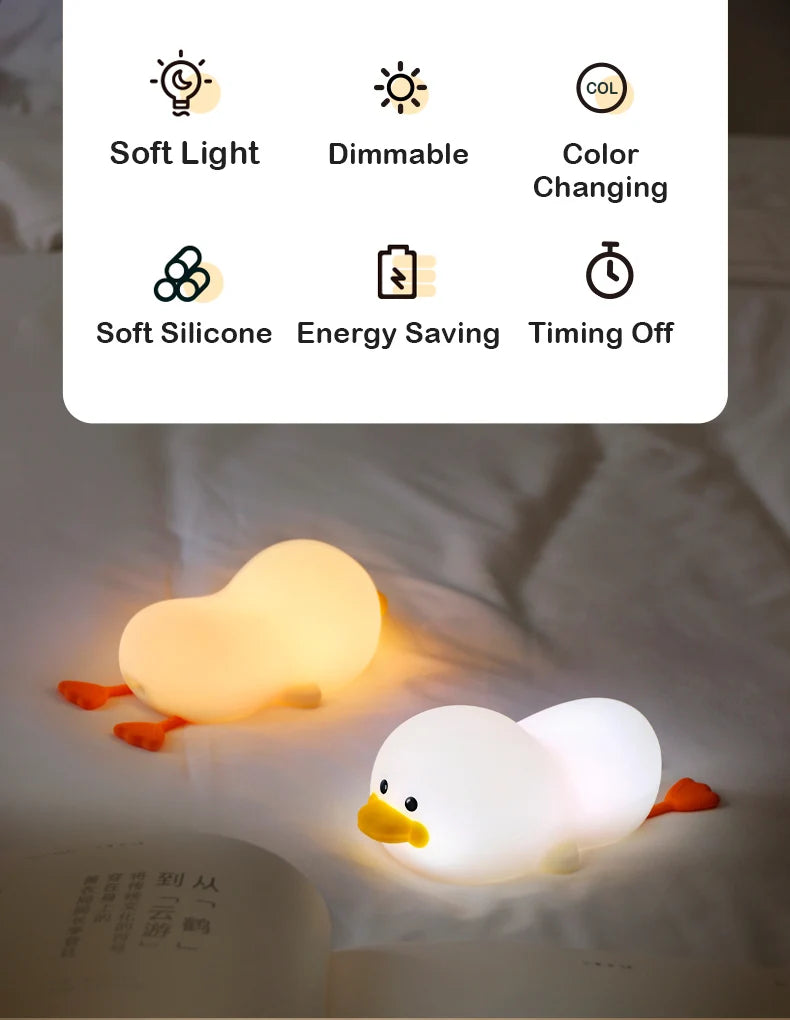 Soft Light Doudou Duck Night Light for Kids - Smarsty