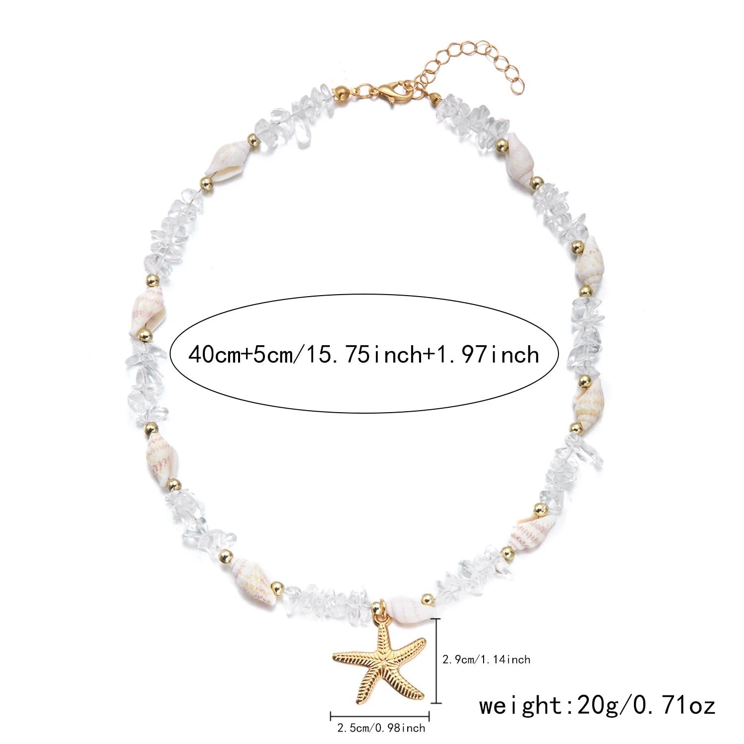 Bohemian Starfish Pendant Beaded Bracelet for Women - Smarsty