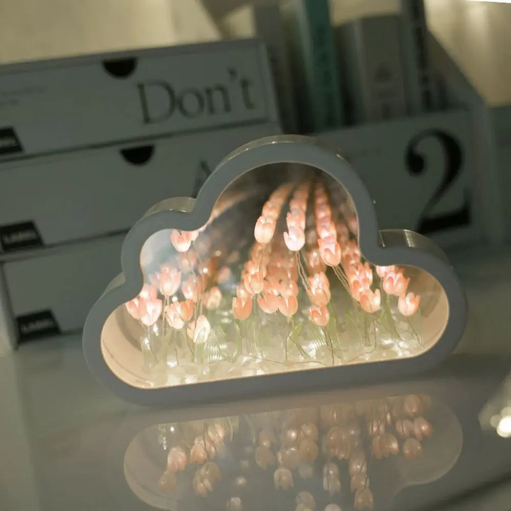 Handmade Tulip Flower LED Night Light for Bedroom Decor - Smarsty