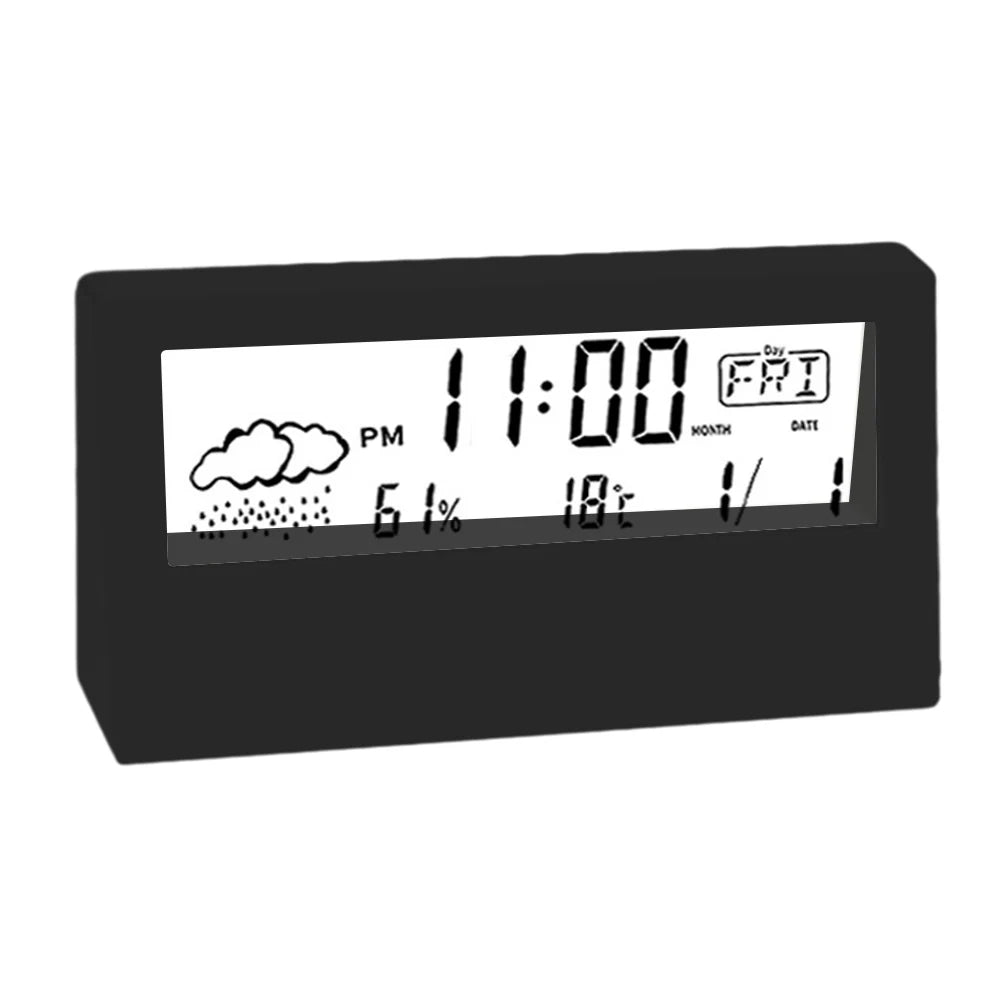 Digital Thermo-Hygrometer Alarm Clock for Home Decor - Smarsty