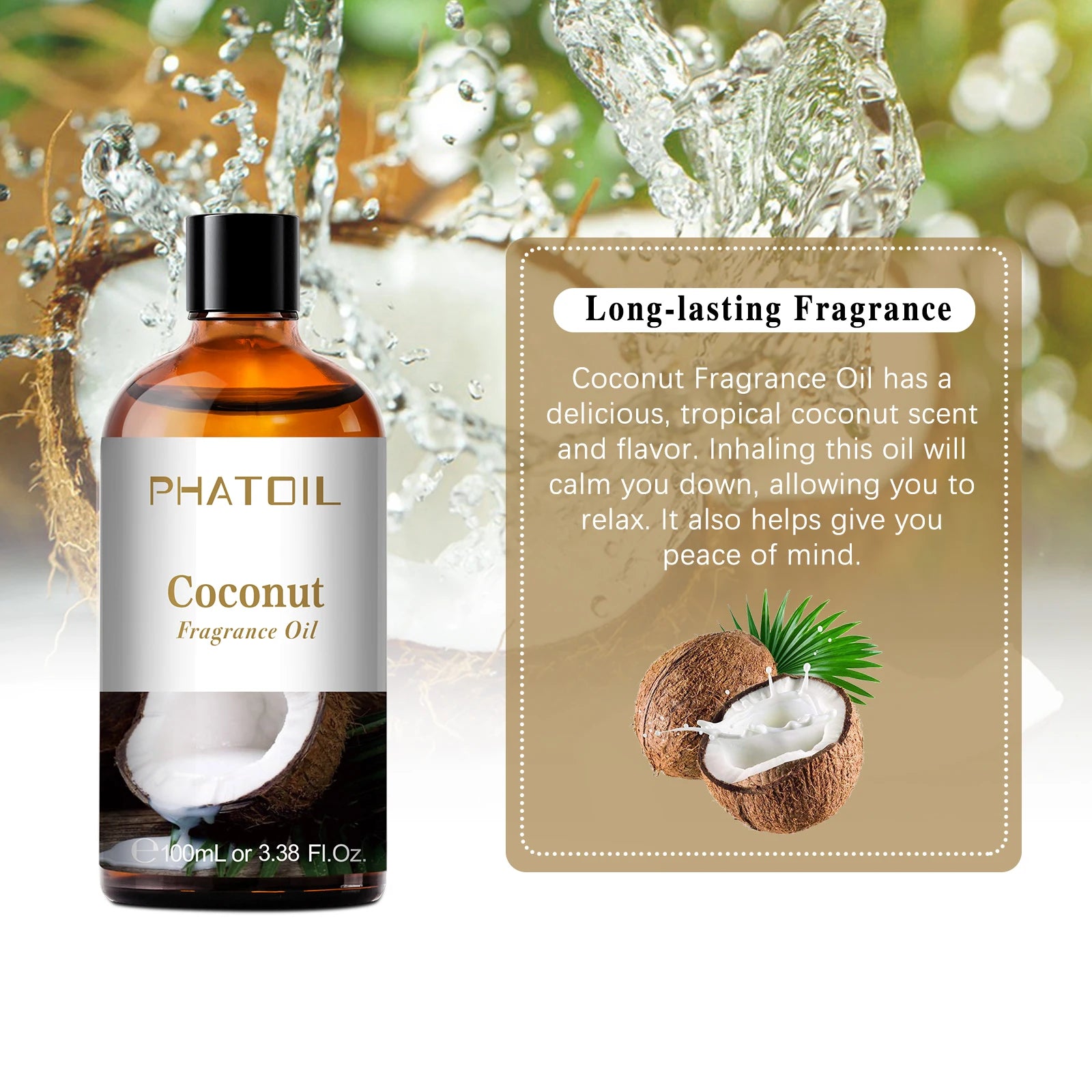 PHATOIL 100ml Aromatherapy Fragrance Oil Pure Essential Oils - Smarsty
