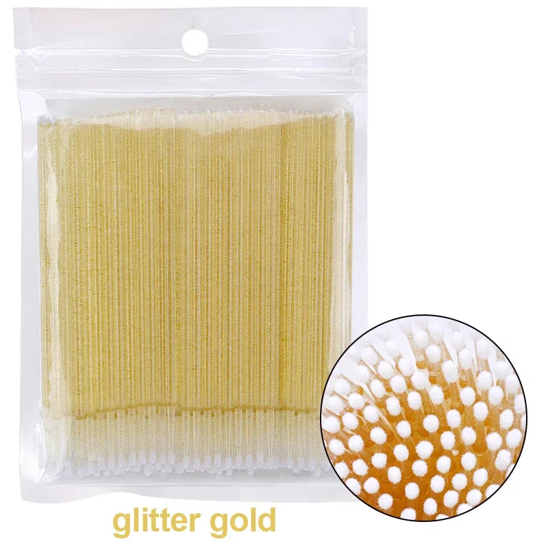 100Pcs Micro Cotton Swabs for Eyelash Cleaning - Smarsty