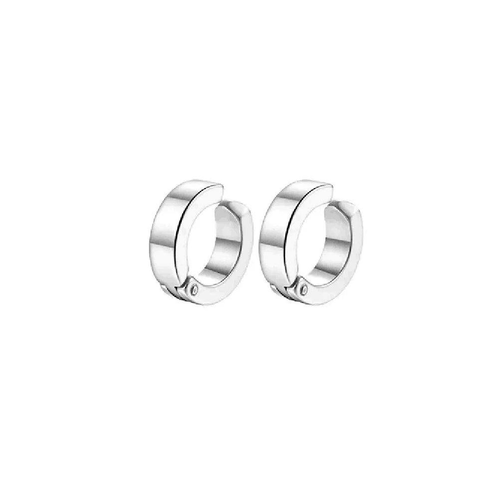 Mens Magnetic Stainless Steel Clip Earrings Set No Piercing - Smarsty
