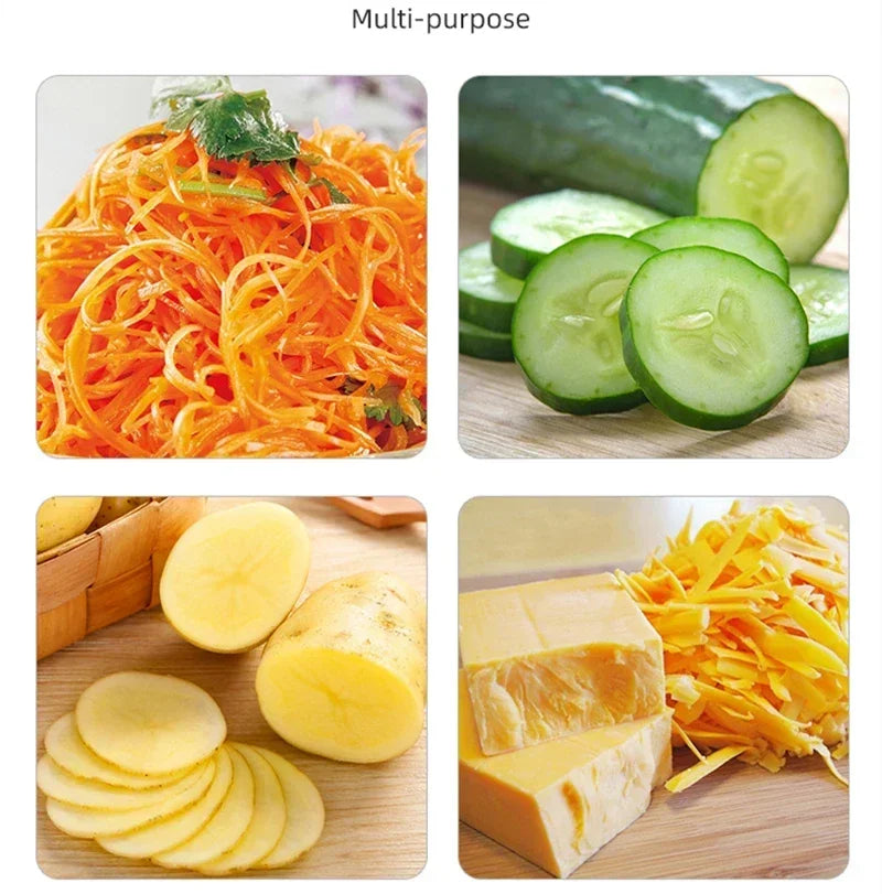 Mini Stainless Steel Four-Sided Cucumber Grater Fruit Planer Cheese Slicers Carrot Vegetables Cutter Home Smart Kitchen Gadgets by Smarsty