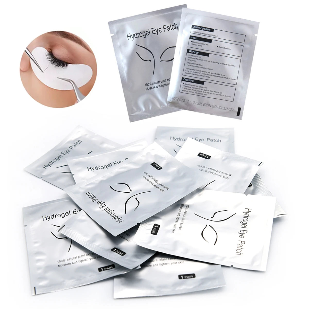 Hydrogel Eye Patches for Eyelash Extensions 50 Pairs - Smarsty