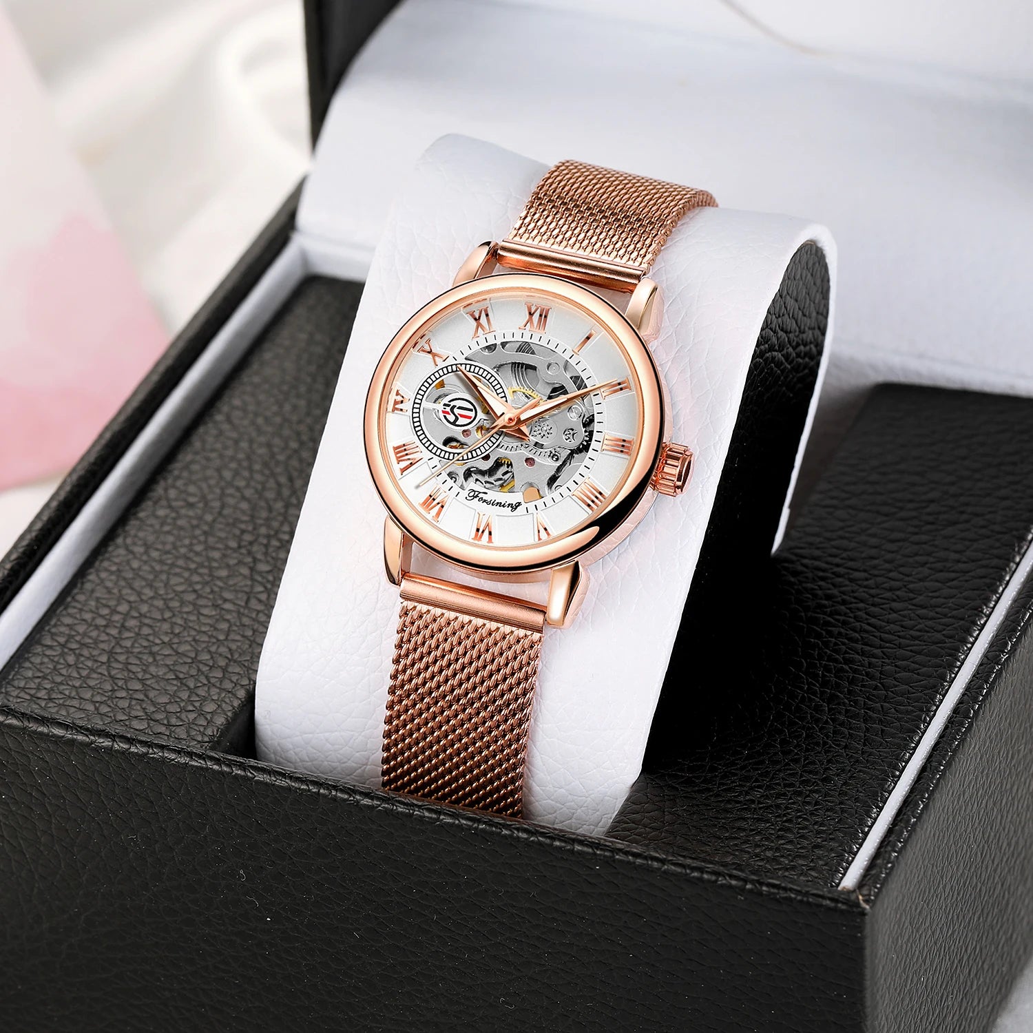 Luxury Skeleton Mechanical Women's Watch Stainless Steel - Smarsty