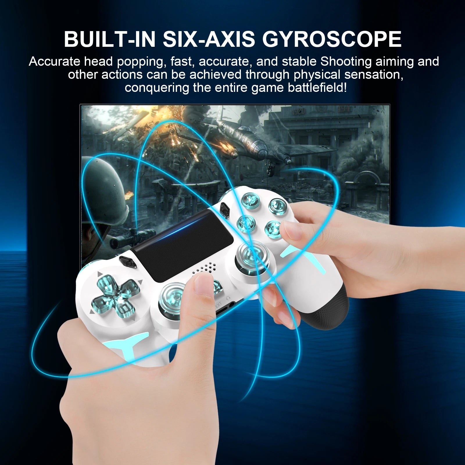 GAMINJA RGB Wireless Game Controller With Dual Vibration - Smarsty