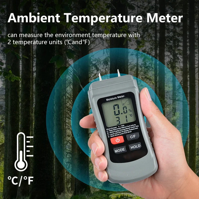 Portable Wood Moisture Meter with Digital Display - Smarsty
