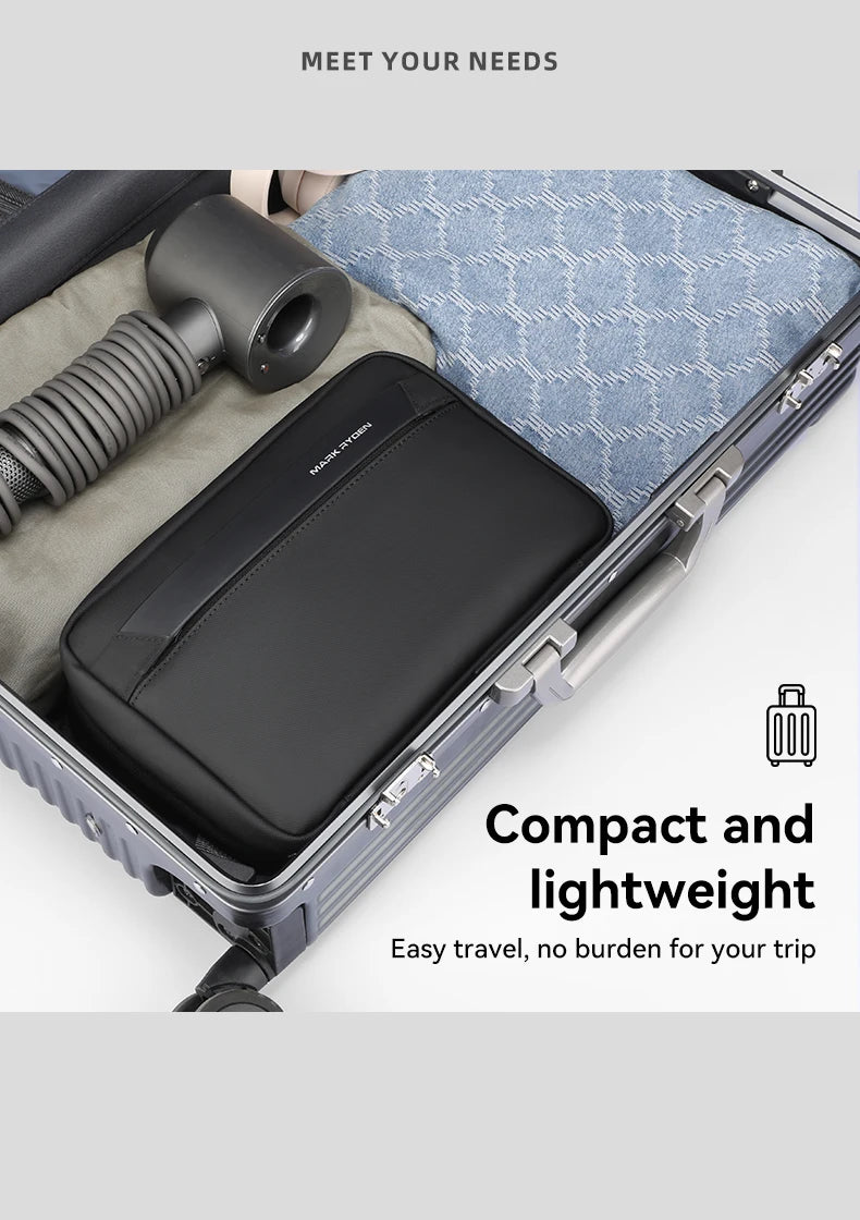 Mens Travel Toiletry Bag Waterproof With Dry Wet Separation - Smarsty