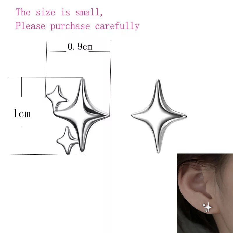 925 Sterling Silver Star Earrings with Tassel Design for Women - Smarsty