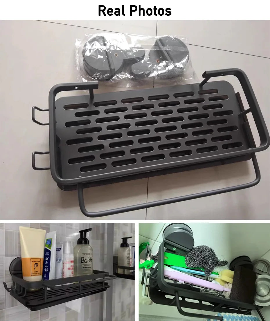 Bathroom Suction Cup Storage Rack for Easy Organization - Smarsty
