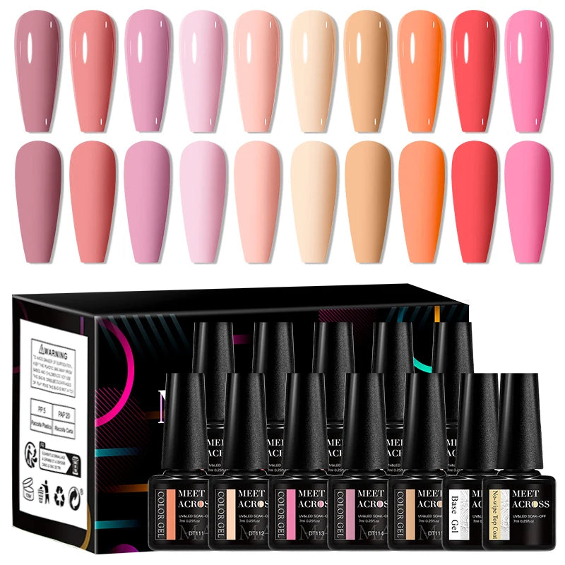12Pcs Macaron Gel Nail Polish Set For Long Lasting Manicure - Smarsty