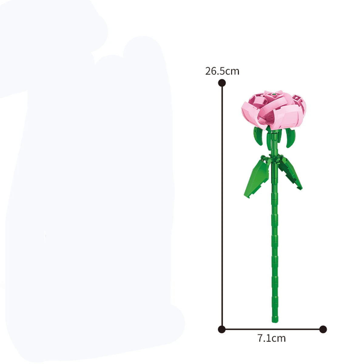 13 Styles Pretty Flower Building Blocks Rose Valentine's Lavender Peach Lily Of The Valley Tulip Bricks DIY Home Ornaments by Smarsty