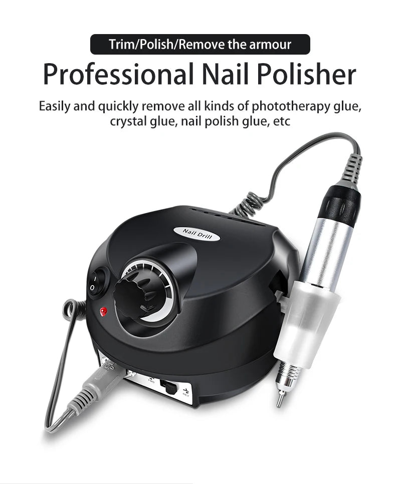 Professional Electric Nail Drill 35000RPM Portable Manicure Machine - Smarsty