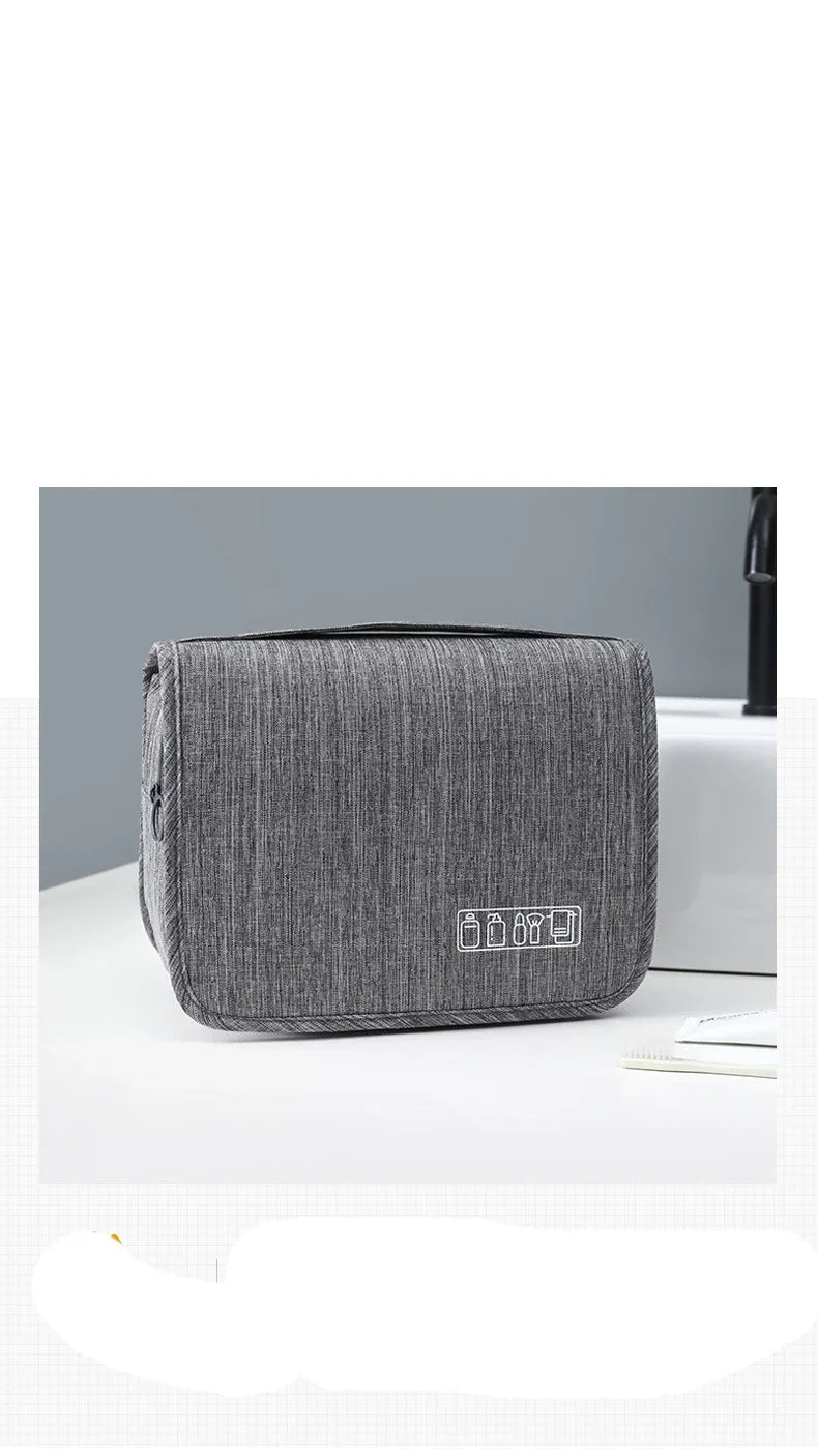 Oxford Fabric Men Business Portable Storage Bag Toiletries Organizer Women Cosmetic Bag Waterproof Hanging Travel Wash Pouch - Smarsty